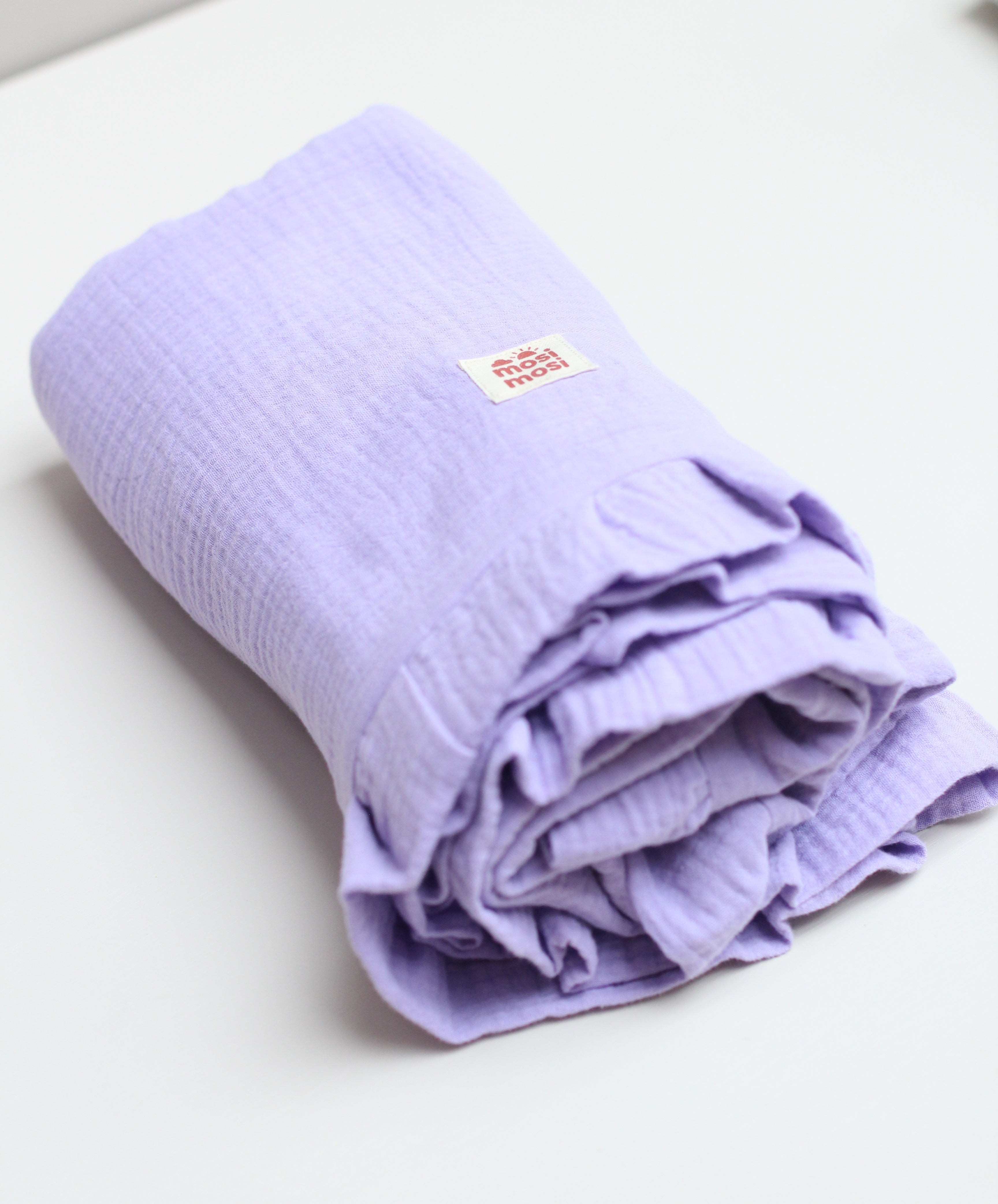 Mousseline dekentje lila