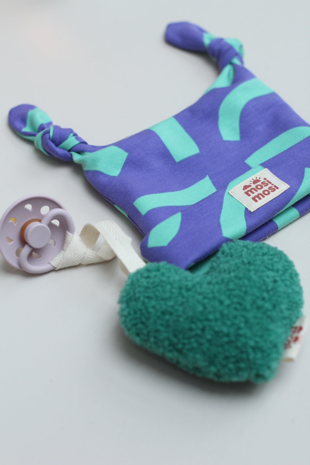 Mosi Mosi mutsje turquoise /paars