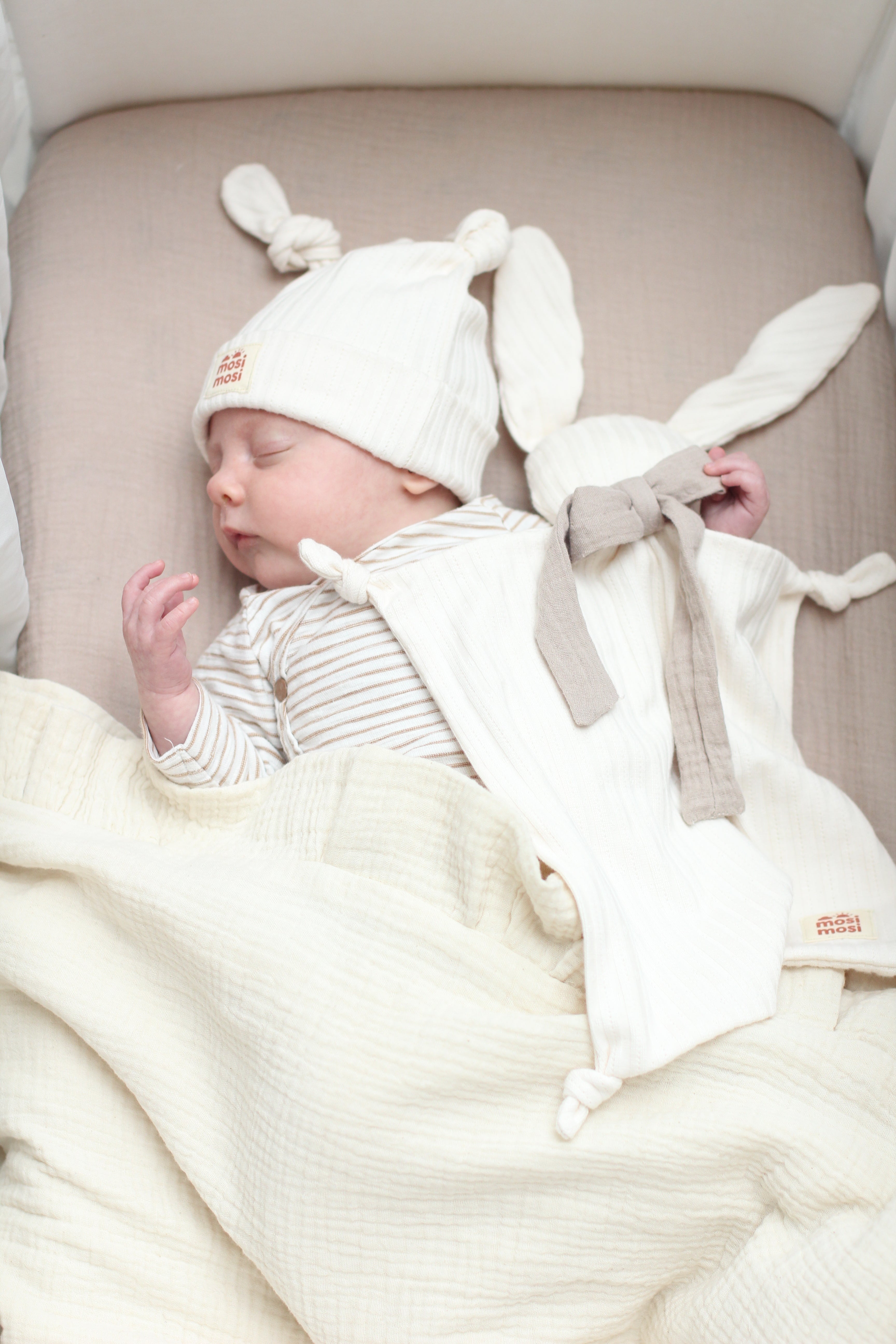 Mousseline dekentje creme