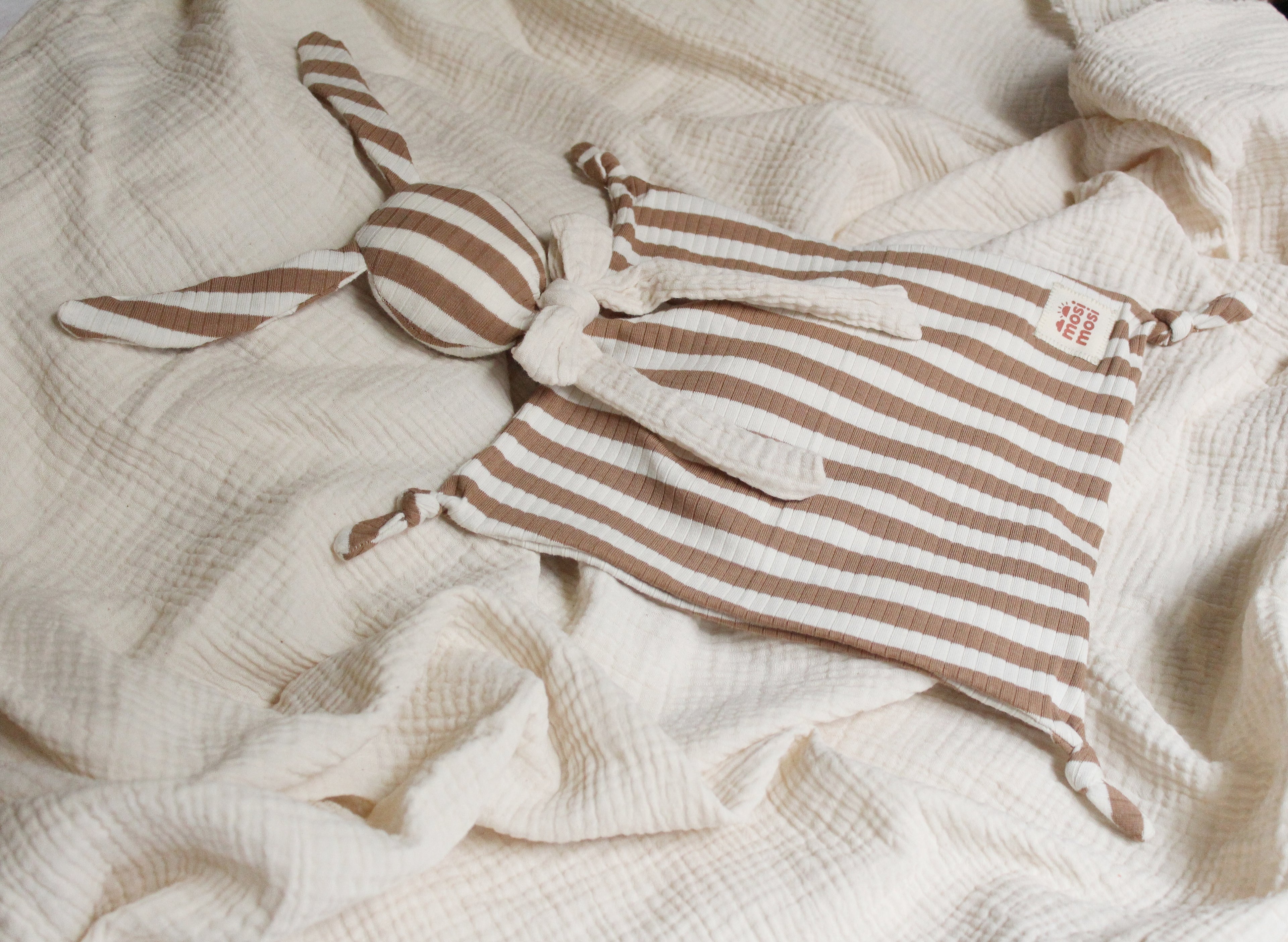Knuffeldoekje beige streep