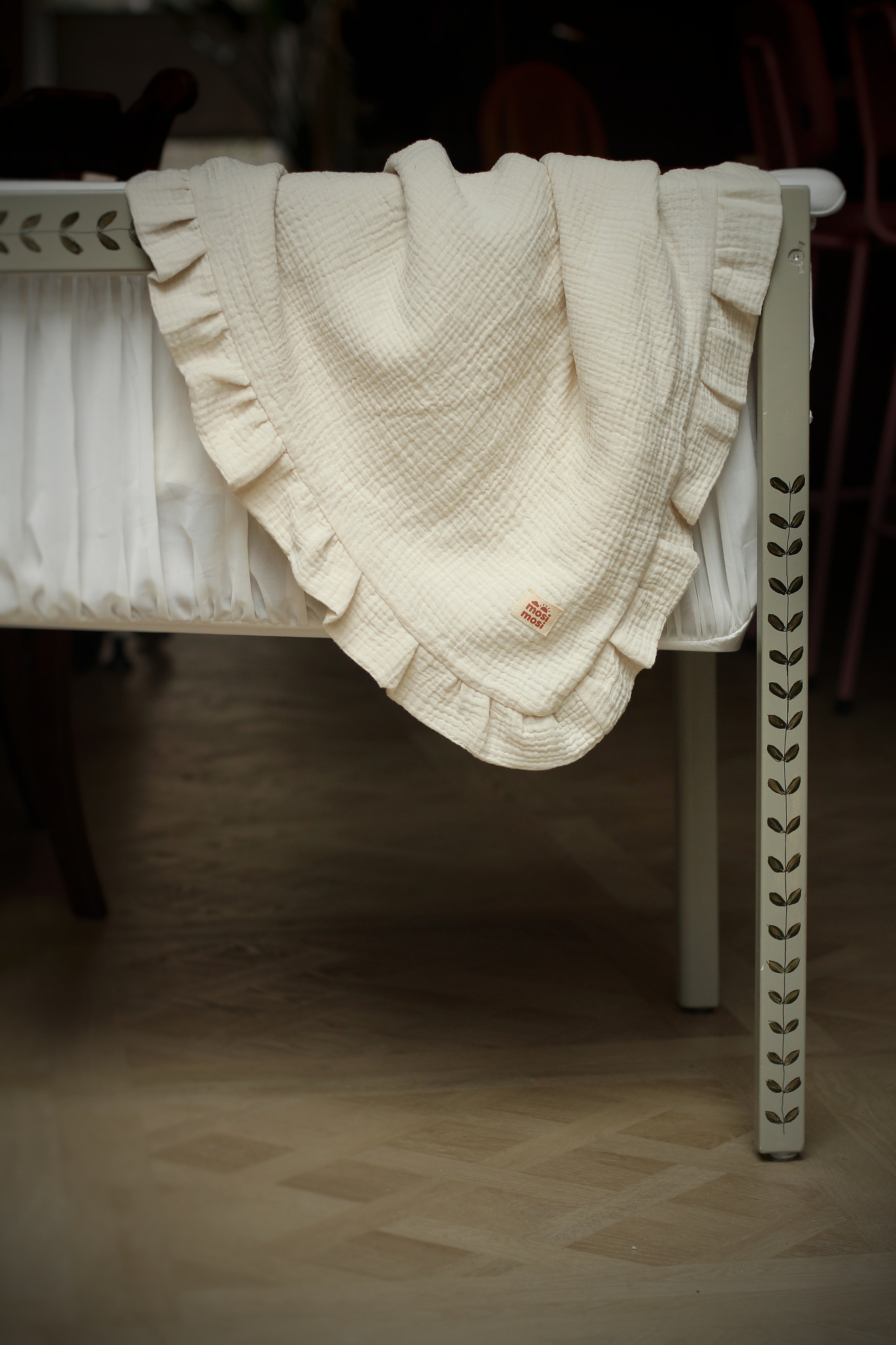 Mousseline dekentje creme